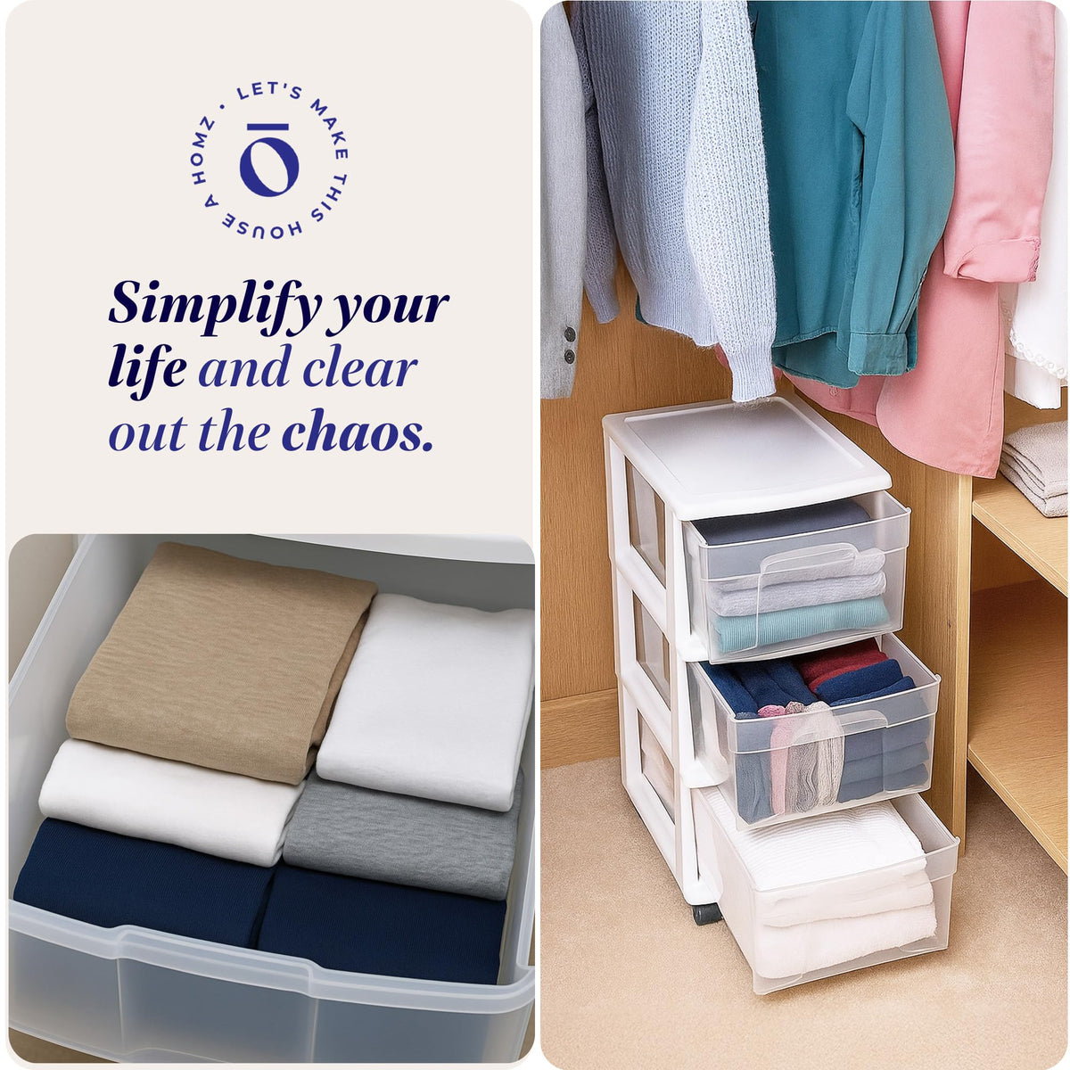 3-Tier Storage Cart with Removable Wheels C266135