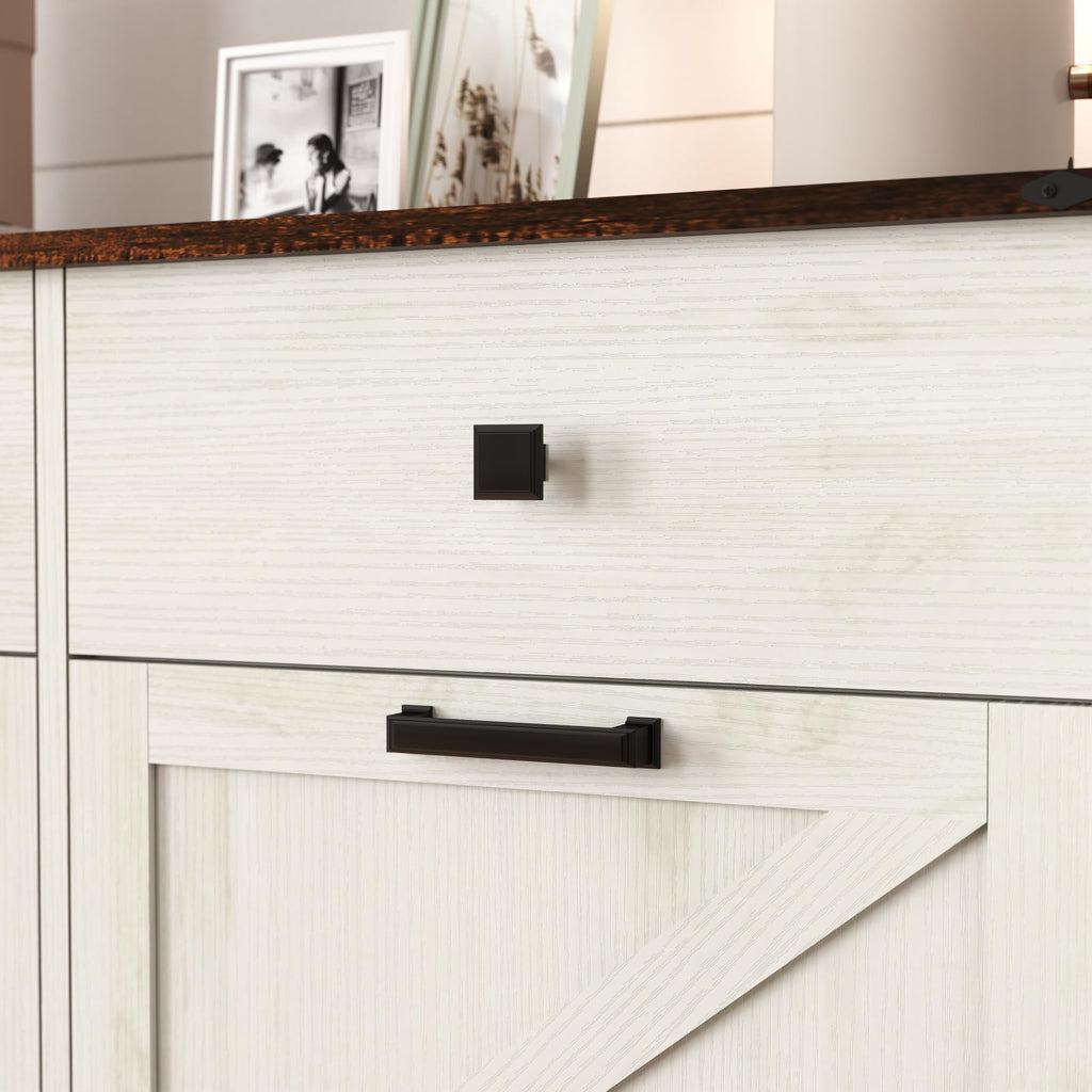 White Double 10 Gallon Tilt Out Trash Can Cabinet J294826