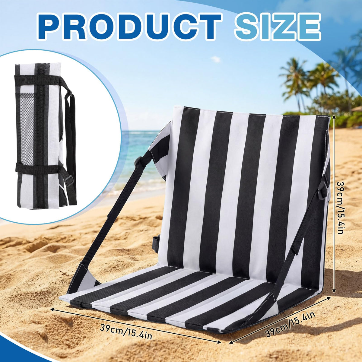 2 Pcs Foldable Stadium Bleacher Seat F636155