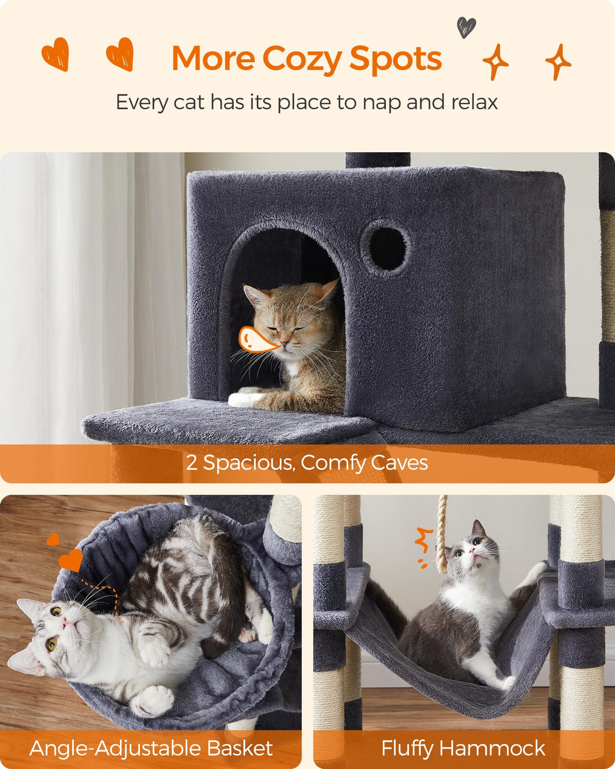 81.1-Inch Multi-Level Cat Tree G3868