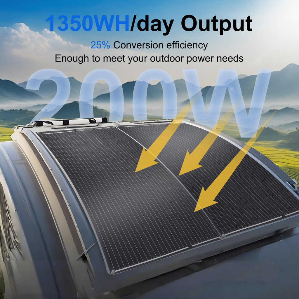200W Flexible Solar Panel Kit 12V Mono 30A PWM Controller K927