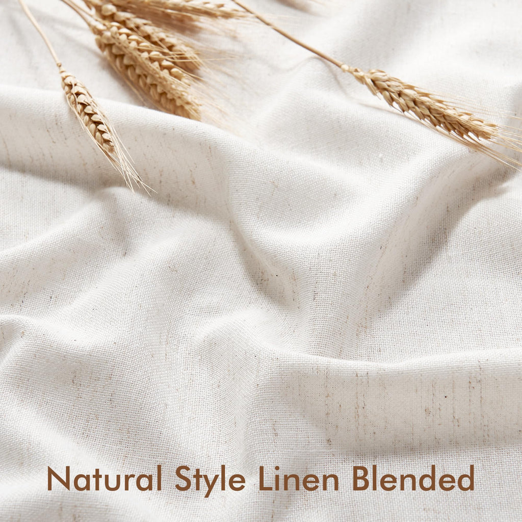 Cream Linen French Door Curtain 72 Inch Length A496282
