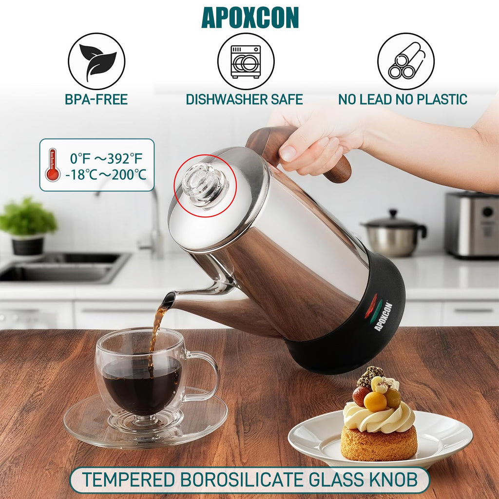 Electric Stainless Steel Coffee Percolator 8 Cup S6220