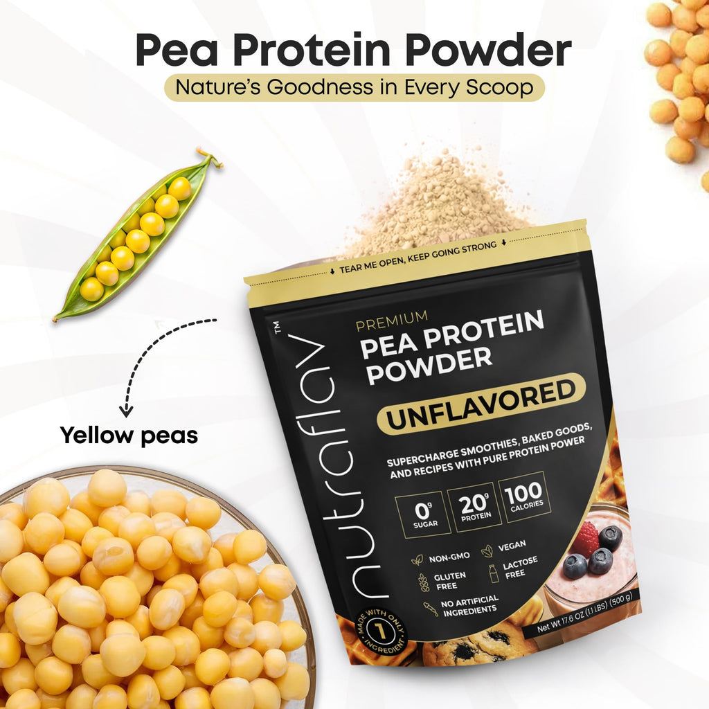 Unflavored Vegan Pea Protein Powder, 20 Servings N5329