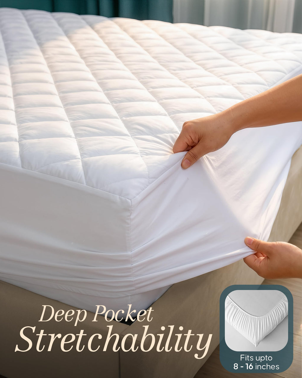 Quilted Mattress Pad with 16" Deep Pocket M2755