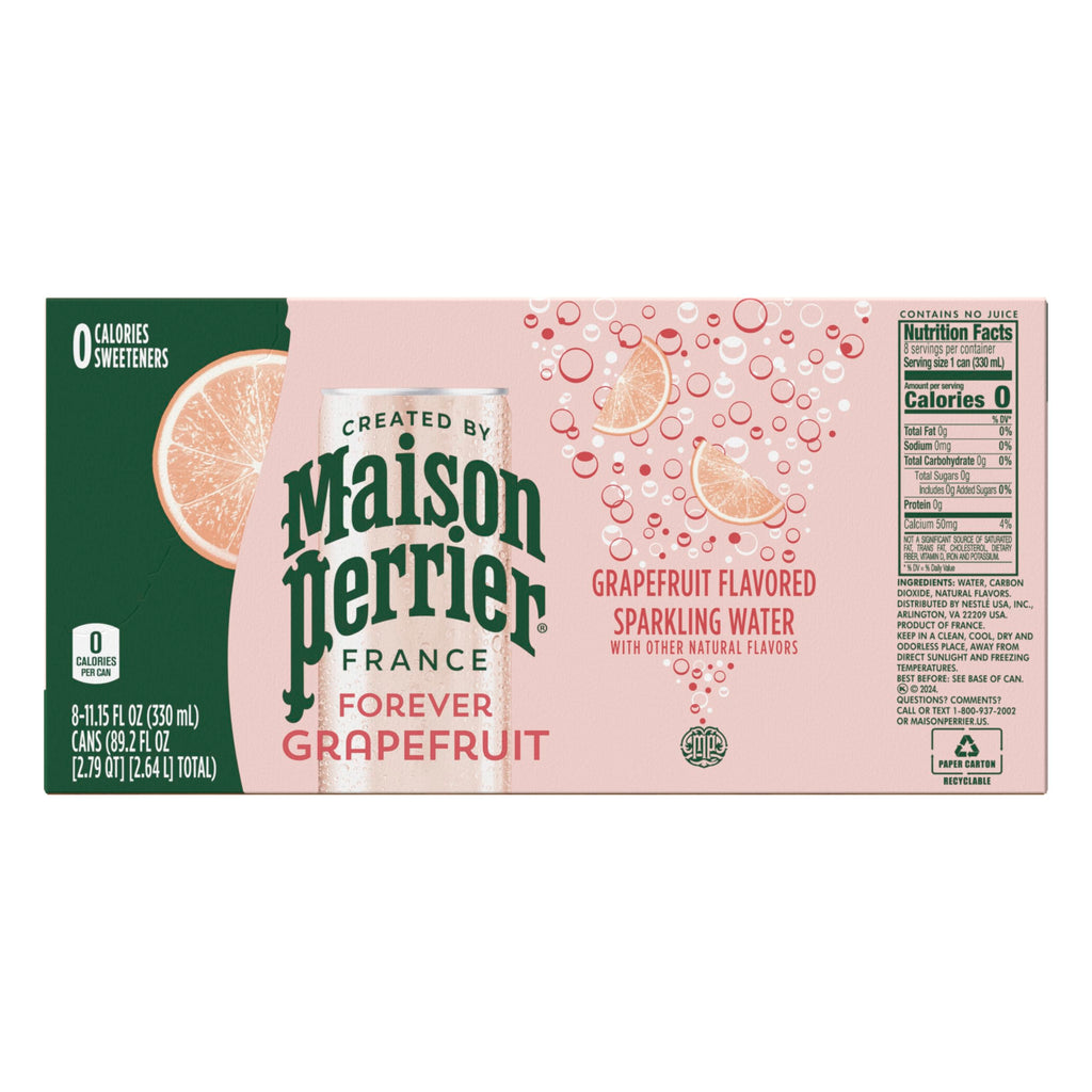 Grapefruit Flavored Sparkling Water, 11.15 Fl Oz Cans, 8 Count U522672
