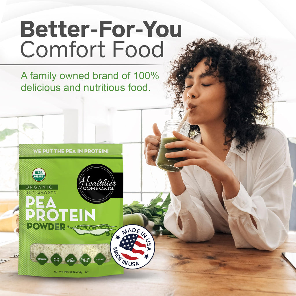 Organic Unflavored Pea Protein Powder 1 lb H356
