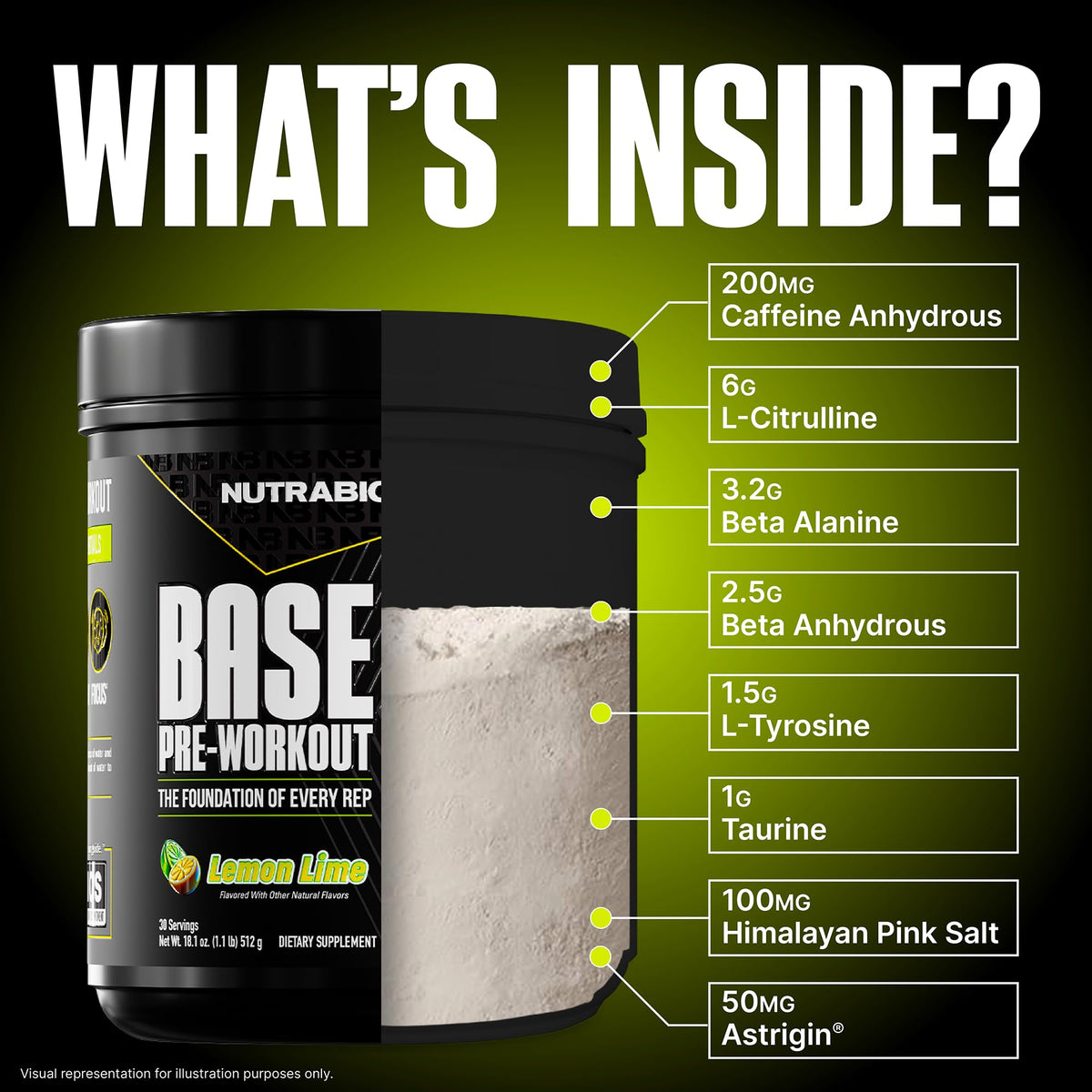 Sugar Free Pre-Workout Powder 30 Servings Lemon Lime X3635