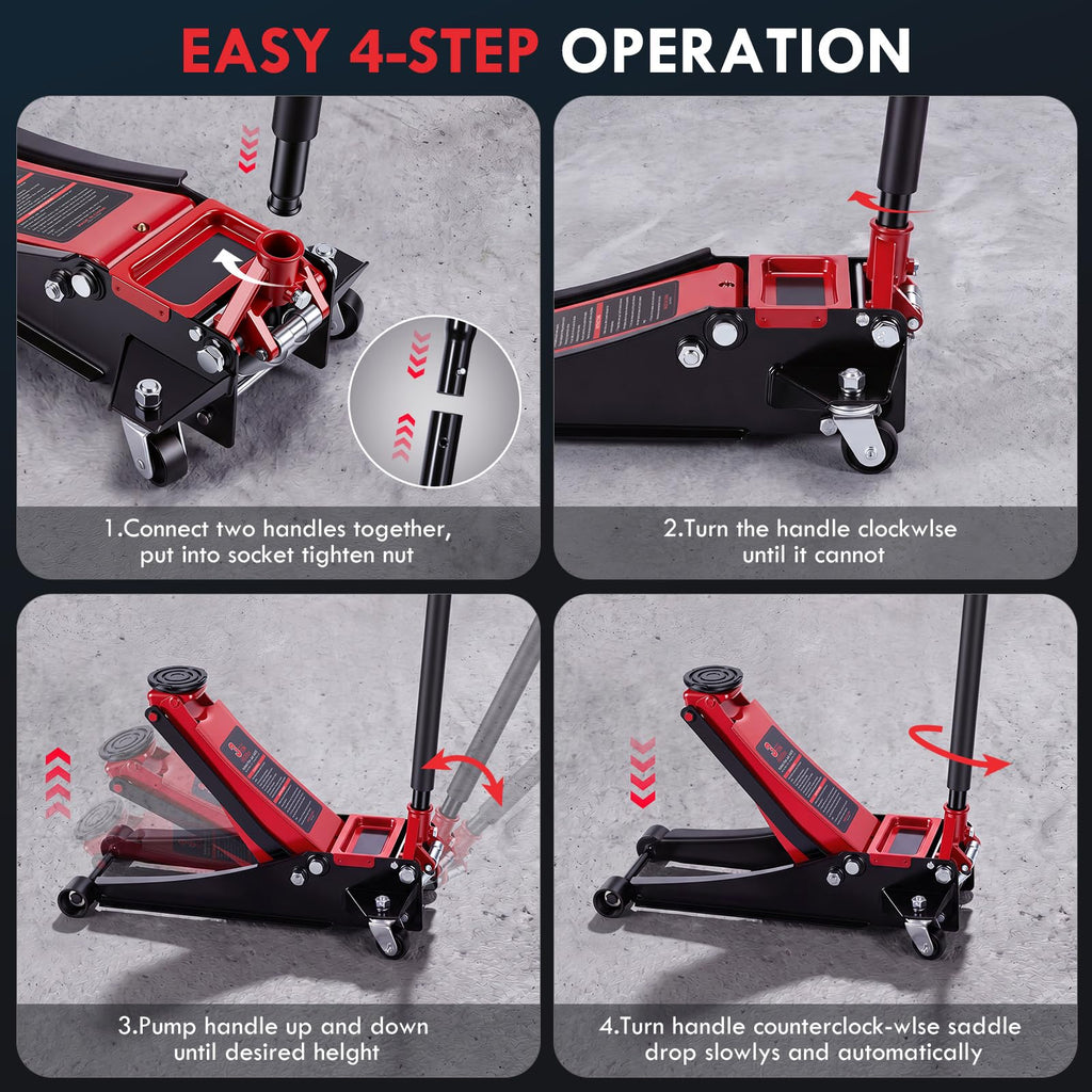 3 Ton Low Profile Hydraulic Floor Jack T358093