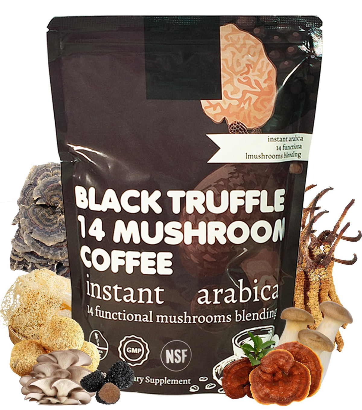 14 in 1 Mushroom Coffee Medium Roast Instant 396g U129188