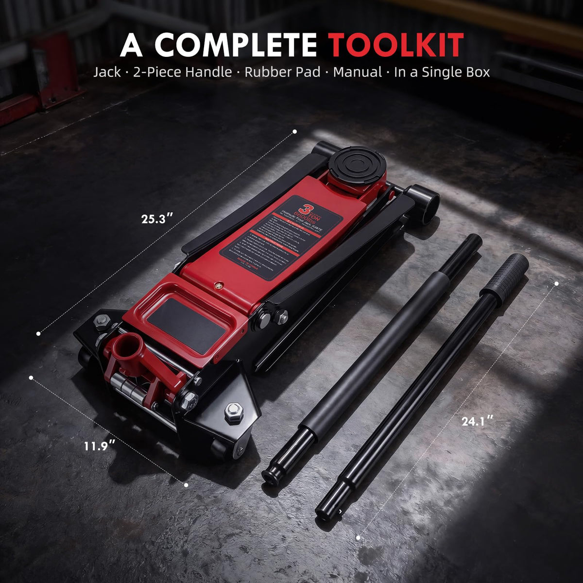 3 Ton Low Profile Hydraulic Floor Jack T358093
