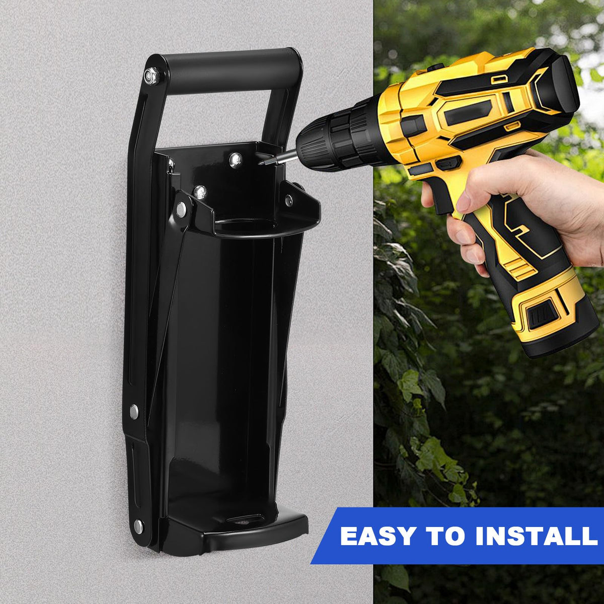 Heavy Duty Wall Mounted Stainless Steel Can Crusher with Built-in Bottle Opener J619855