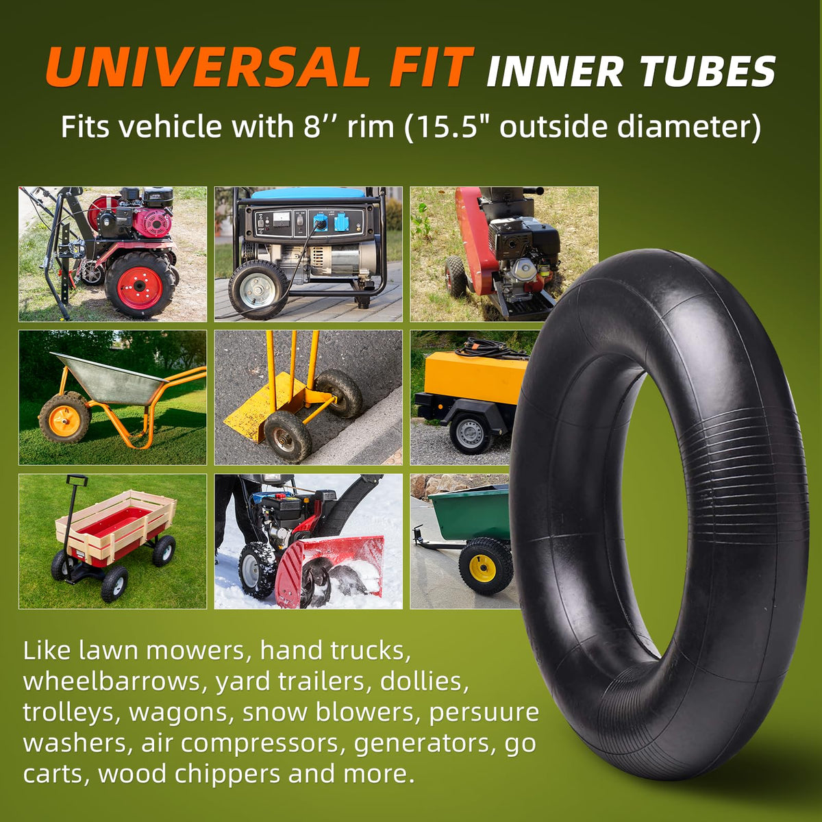 4.80/4.00-8" Inner Tube with TR-13 Straight Valve Stem (4-Pack) D698802