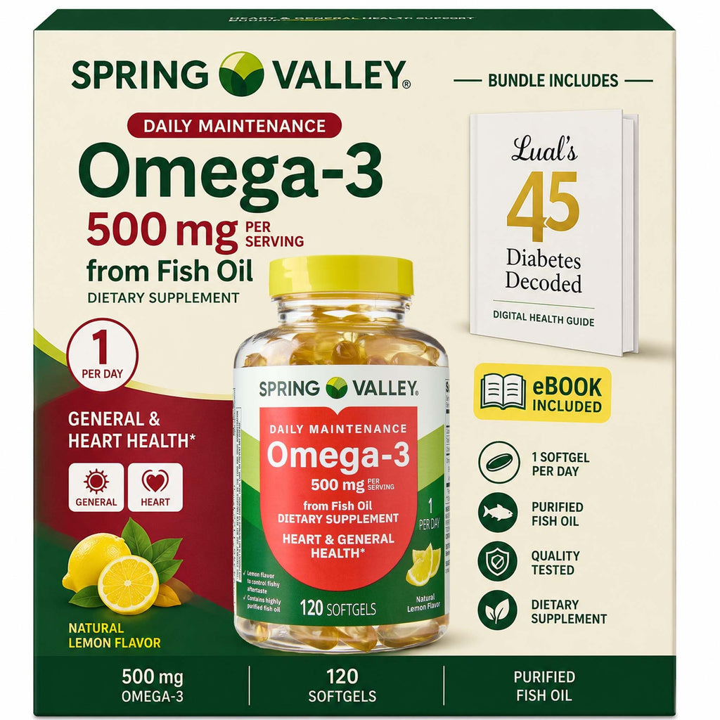 Omega-3 Fish Oil 500 mg 120 Count SoftGels Dietary Supplement P934