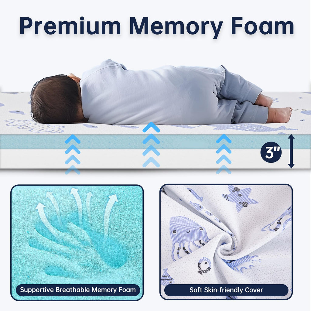 Dual Sided Memory Foam Pack and Play Mattress 38"x26" W343990
