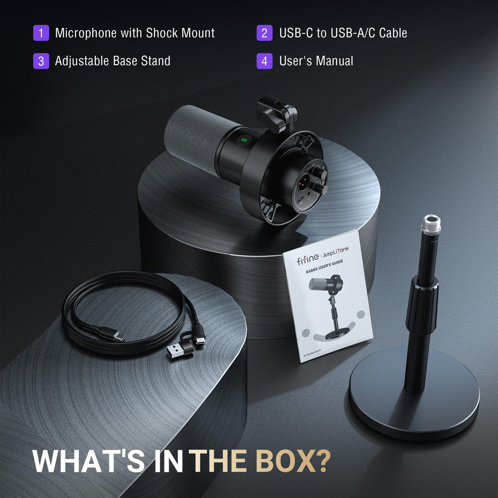 XLR/USB Dynamic Microphone with Desktop Stand K283313