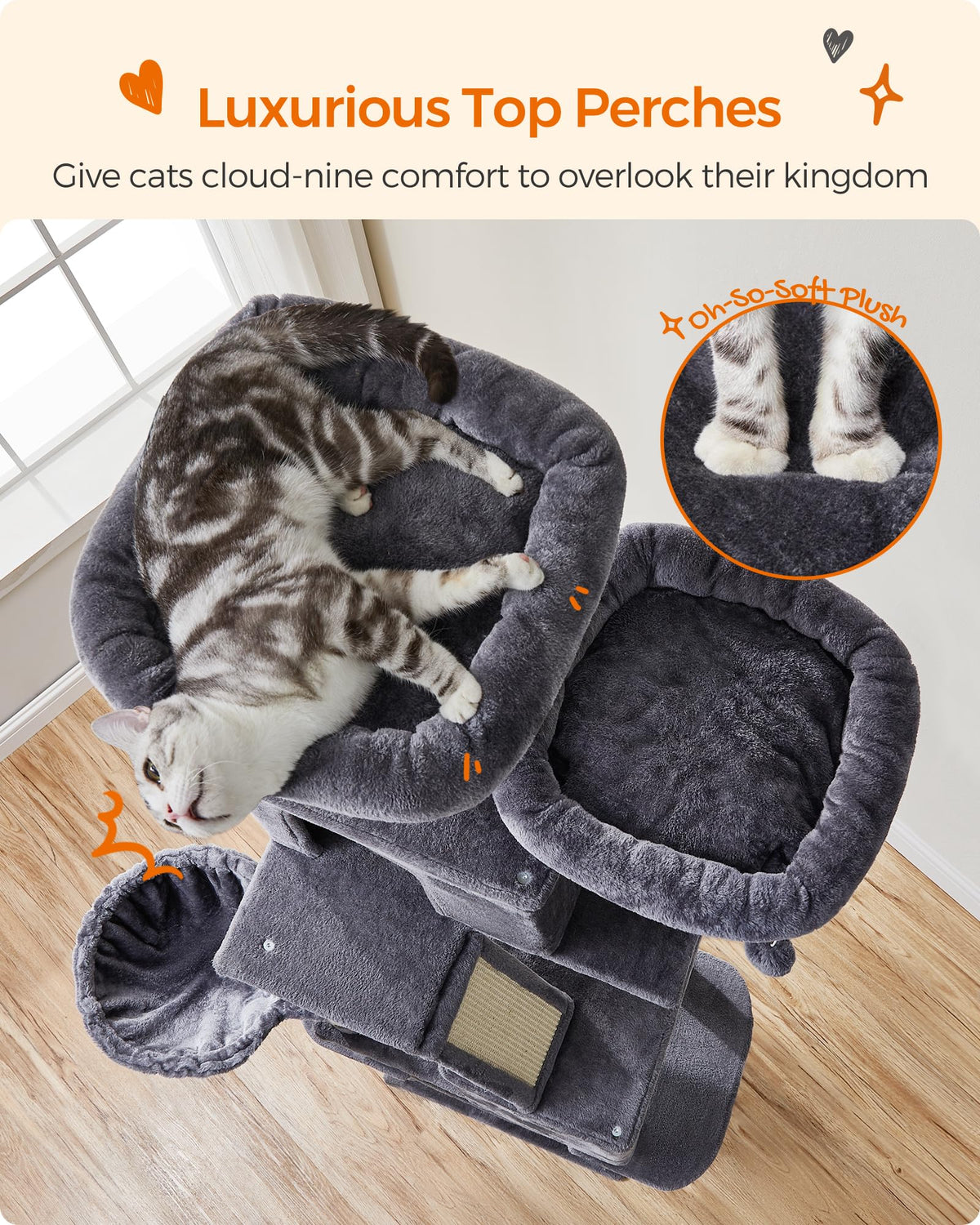 81.1-Inch Multi-Level Cat Tree G3868