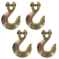 3/8 Inch Clevis Slip Hooks 4-Pack Grade 70 Yellow Zinc Chromate L830