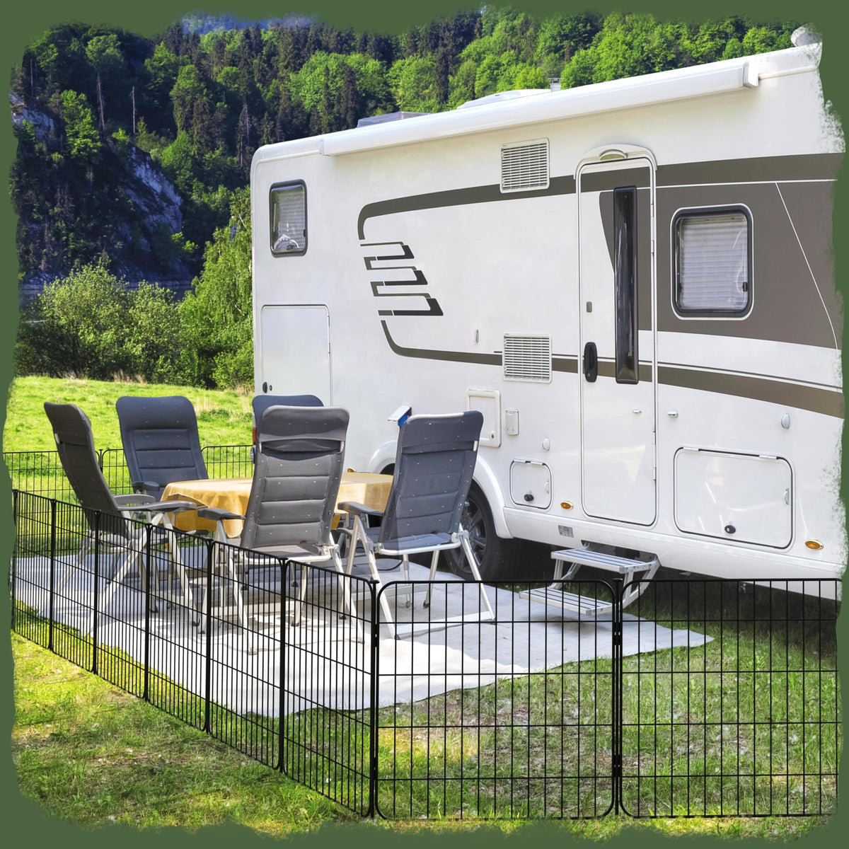 24in 8-Panel Expandable Dog Playpen I6357