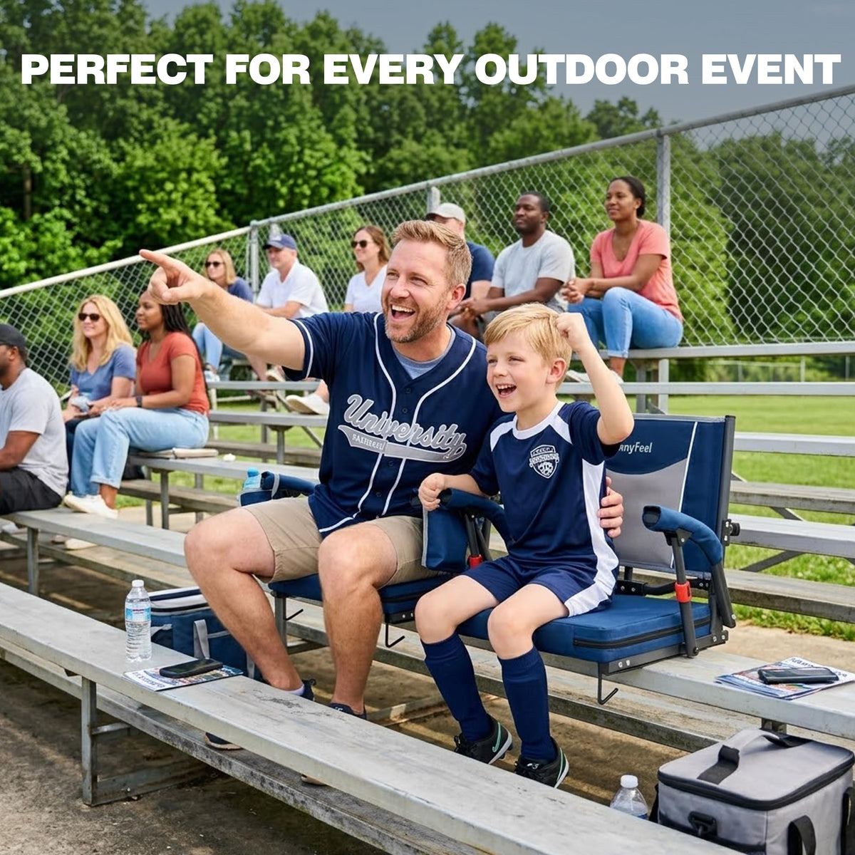 Folding Stadium Seats with Back Support and Cushion R702646