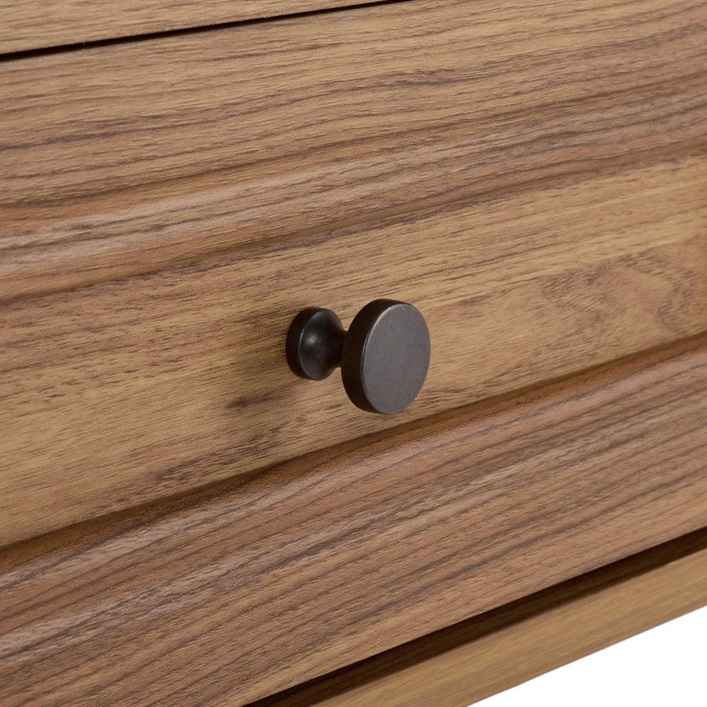 Oak 2-Drawer Console Table with Shelf Storage D350