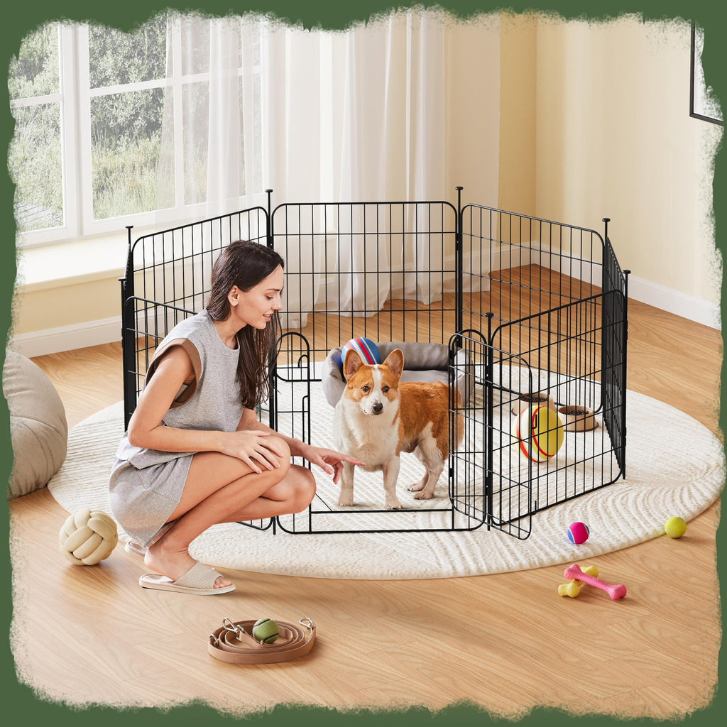 24in 8-Panel Expandable Dog Playpen I6357