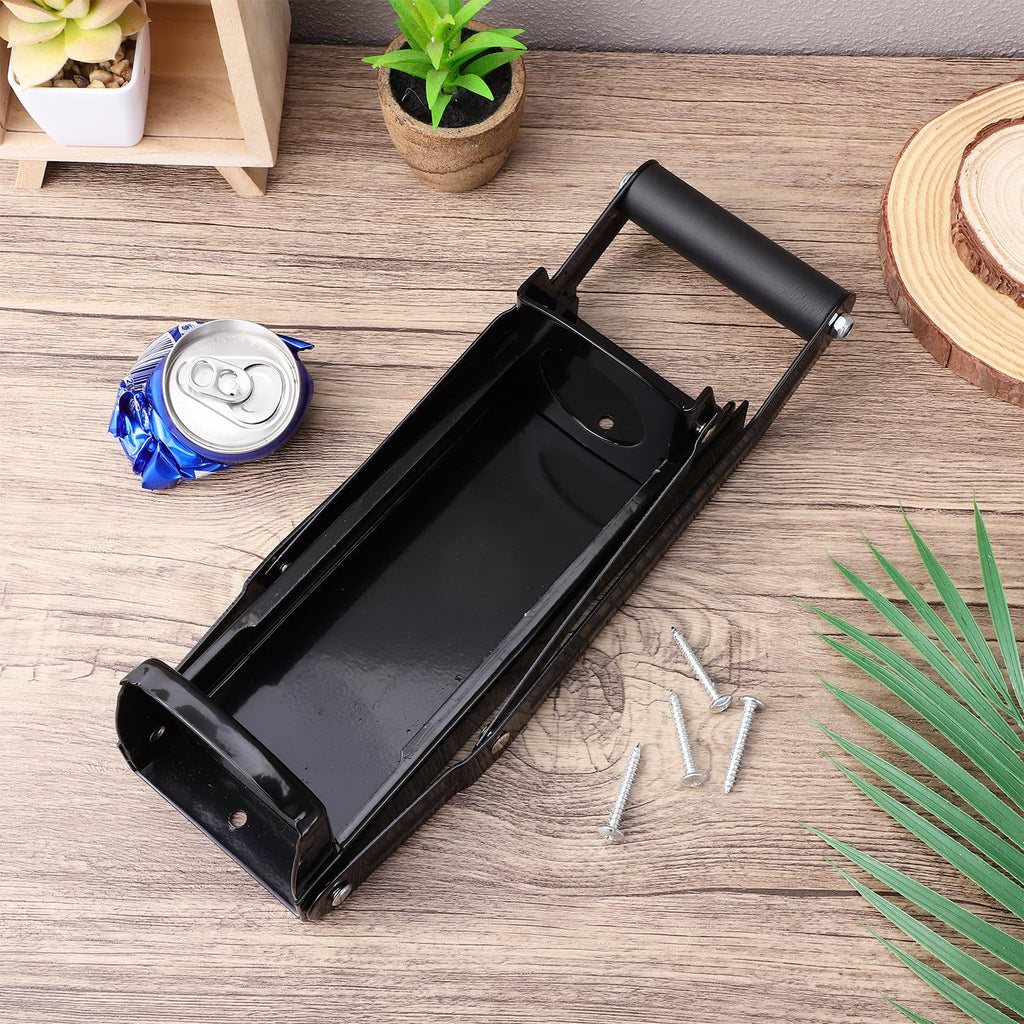 Heavy Duty Wall Mounted Stainless Steel Can Crusher with Built-in Bottle Opener J619855