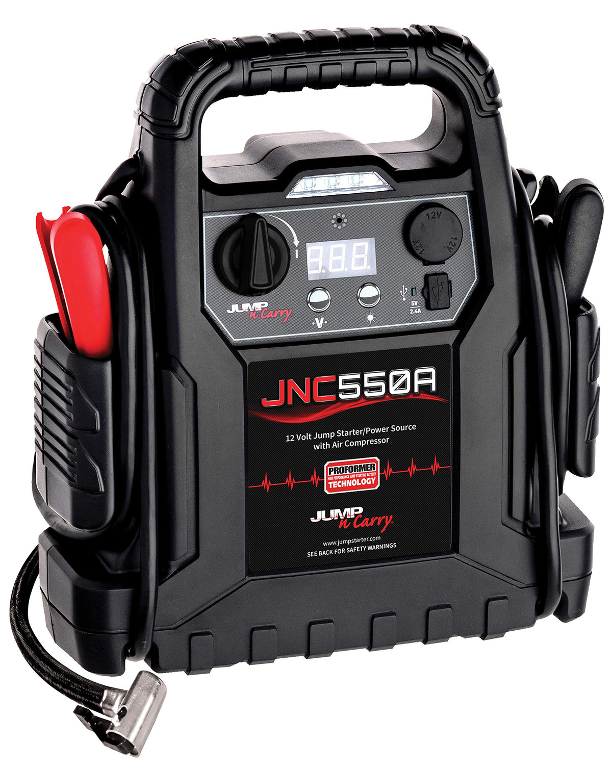 1100 Peak Amp Jump Starter with Air Compressor V44780